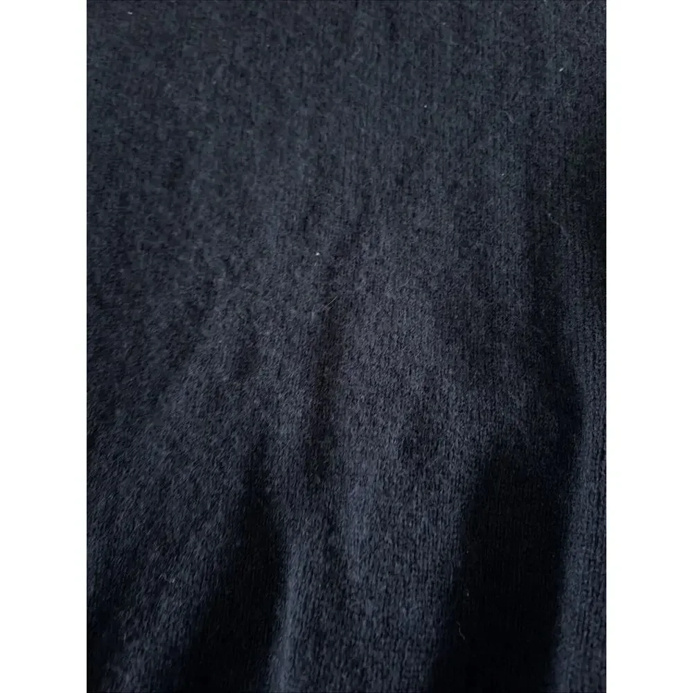 Polo Ralph Lauren Mens Navy Lambs Wool Sweater Sz L Pullover Preppy Italian Wool